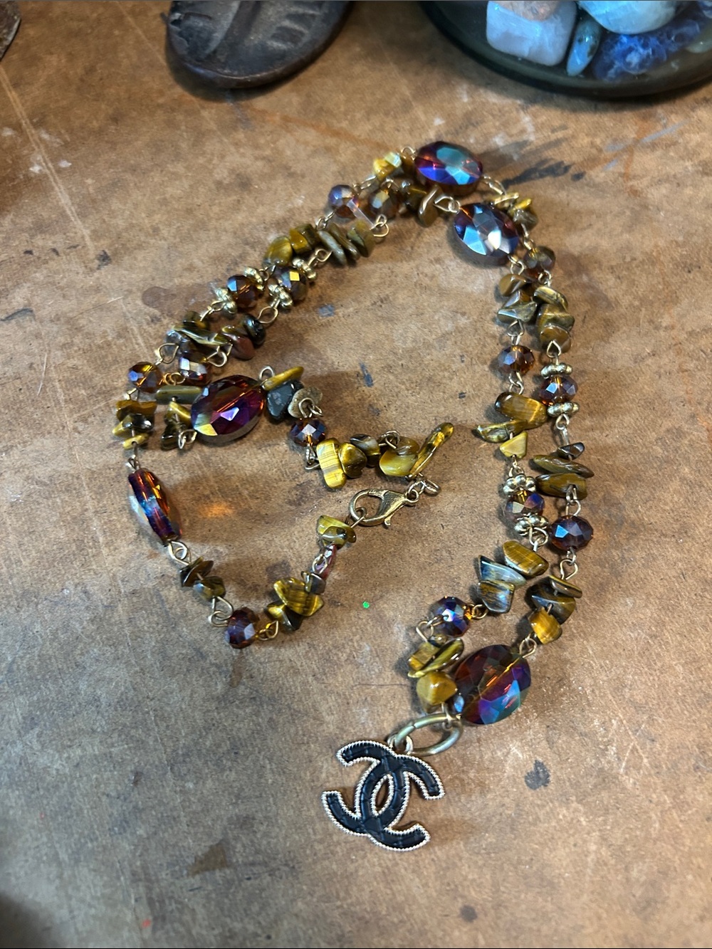 Carrie Fairy Designs Repurposed Designer Charm upon Vintage Necklace Gorgeous!